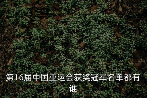 第16屆中國亞運會獲獎冠軍名單都有誰