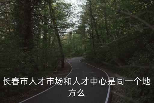 長春市人才市場和人才中心是同一個地方么