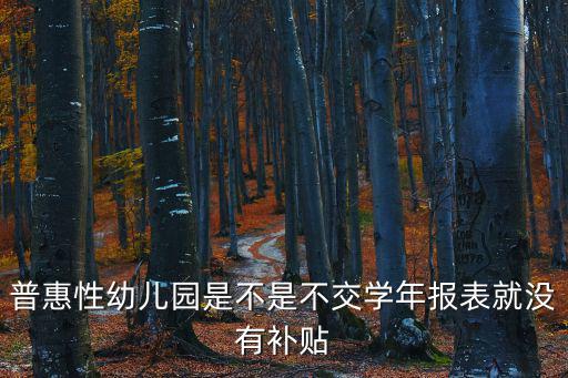 普惠性幼兒園是不是不交學(xué)年報(bào)表就沒有補(bǔ)貼