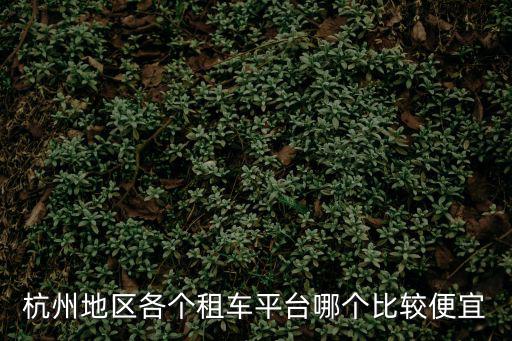 杭州地區各個租車平臺哪個比較便宜