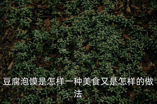 豆腐泡饃，豆腐泡饃是怎樣一種美食又是怎樣的做法