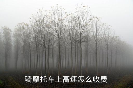 騎摩托車上高速怎么收費