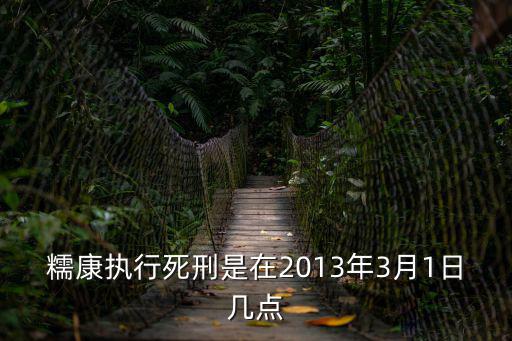 糯康執(zhí)行死刑是在2013年3月1日幾點
