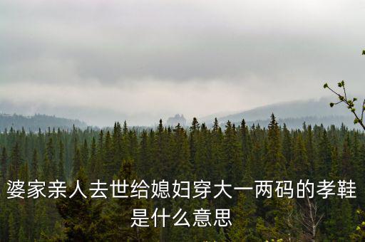 婆家親人去世給媳婦穿大一兩碼的孝鞋是什么意思