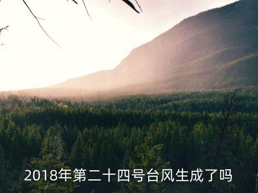 2018年第二十四號臺風生成了嗎