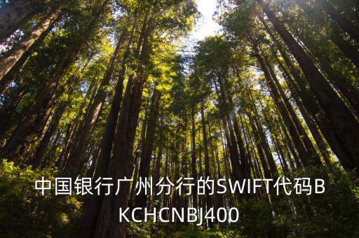中國銀行廣州分行的SWIFT代碼BKCHCNBJ400