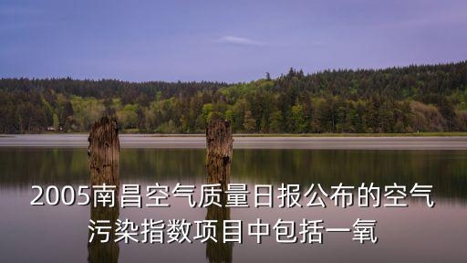 2005南昌空氣質量日報公布的空氣污染指數項目中包括一氧