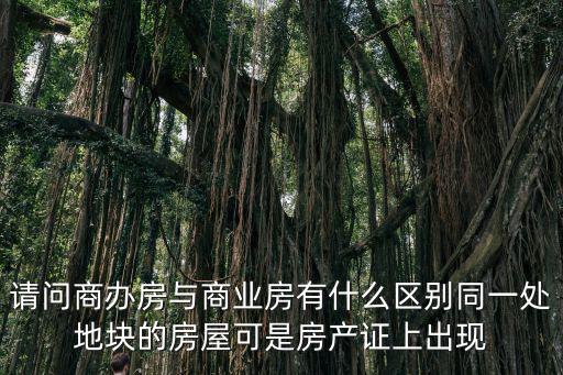 請問商辦房與商業房有什么區別同一處地塊的房屋可是房產證上出現
