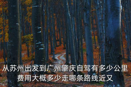 從蘇州出發(fā)到廣州肇慶自駕有多少公里費(fèi)用大概多少走哪條路線近又