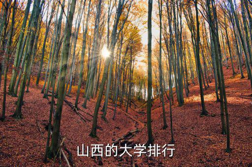山西的大學(xué)排行