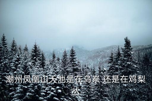 潮州鳳凰山天池是在烏崠 還是在雞梨叢