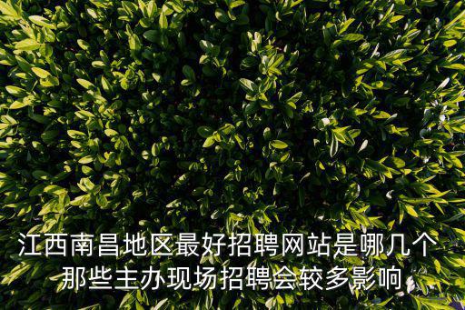 江西南昌地區最好招聘網站是哪幾個 那些主辦現場招聘會較多影響