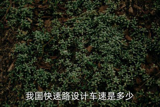 我國快速路設計車速是多少