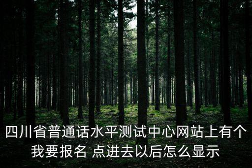 四川省普通話水平測試中心網(wǎng)站上有個我要報名 點(diǎn)進(jìn)去以后怎么顯示