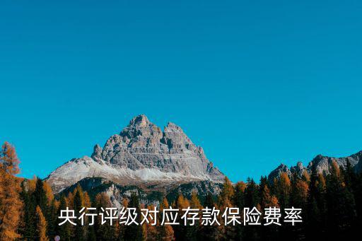 央行評級對應存款保險費率