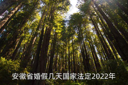 安徽省婚假幾天國家法定2022年