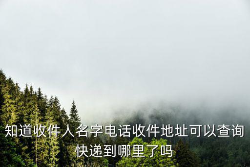 知道收件人名字電話收件地址可以查詢快遞到哪里了嗎