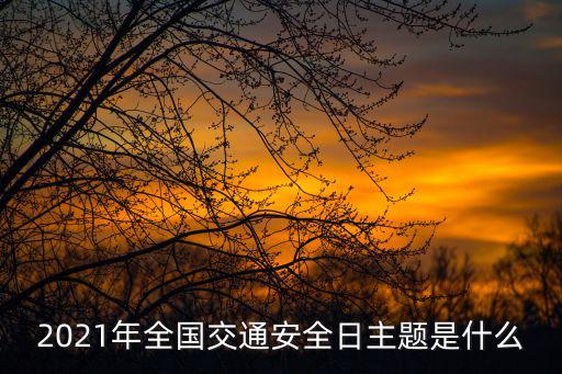2021年全國交通安全日主題是什么