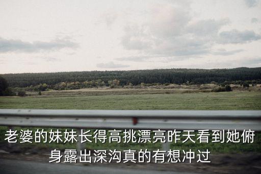 老婆的妹妹長得高挑漂亮昨天看到她俯身露出深溝真的有想沖過
