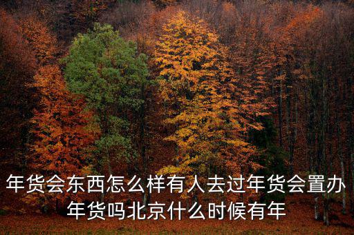 年貨會東西怎么樣有人去過年貨會置辦年貨嗎北京什么時候有年