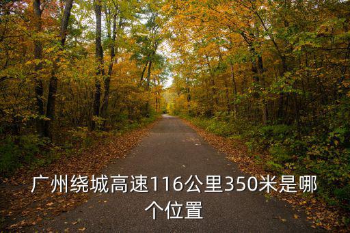 廣州繞城高速，廣州繞城高速116公里350米是哪個位置