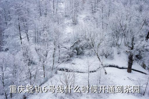 重慶輕軌6號線什么時候開通到茶園