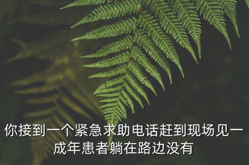 你接到一個緊急求助電話趕到現場見一成年患者躺在路邊沒有