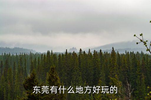 東莞有什么地方好玩的