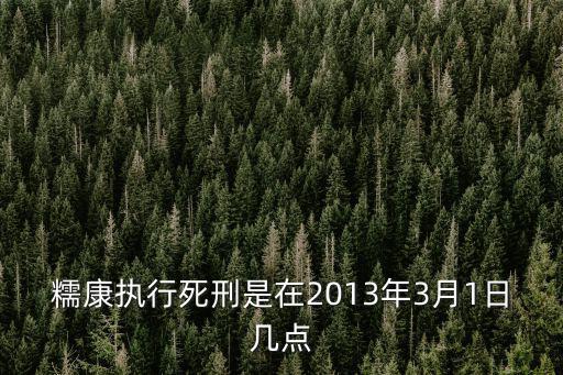 糯康死刑，糯康執行死刑是在2013年3月1日幾點