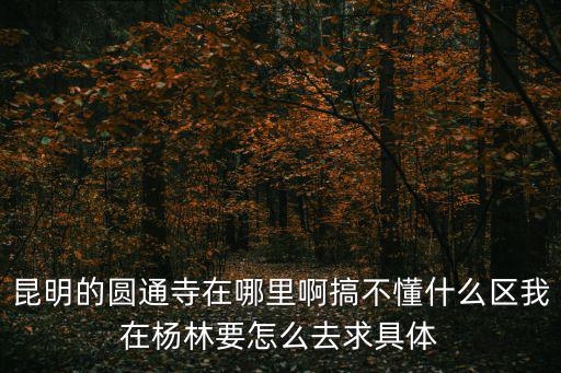 昆明的圓通寺在哪里啊搞不懂什么區我在楊林要怎么去求具體