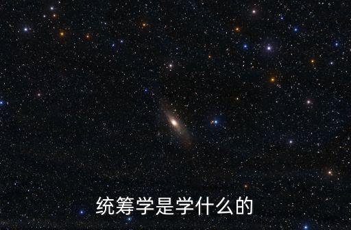 統籌學是學什么的