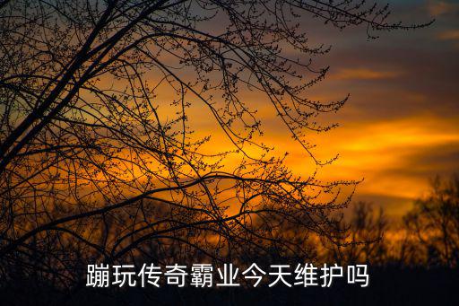 蹦玩傳奇霸業今天維護嗎