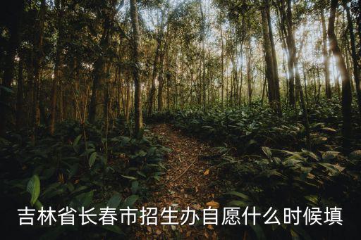 吉林省長春市招生辦自愿什么時候填