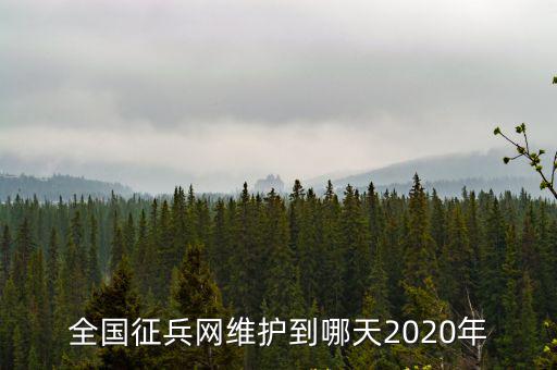 江西征兵網，全國征兵網維護到哪天2020年