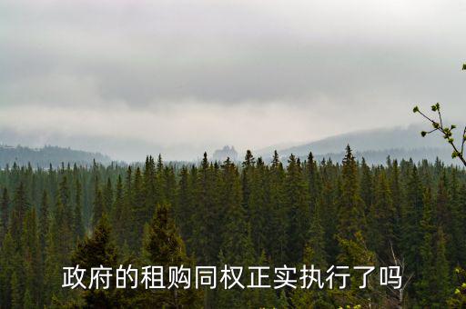 政府的租購同權正實執(zhí)行了嗎