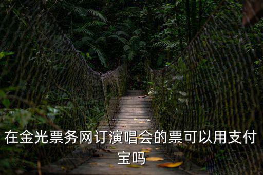 金光票務，在金光票務網訂演唱會的票可以用支付寶嗎