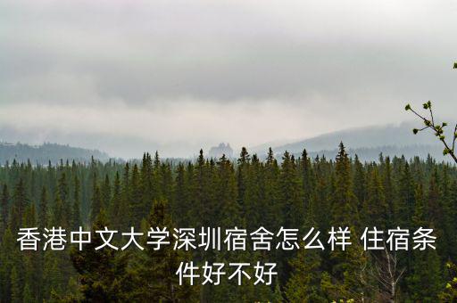 香港中文大學深圳宿舍怎么樣 住宿條件好不好