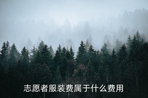 志愿者服裝費屬于什么費用