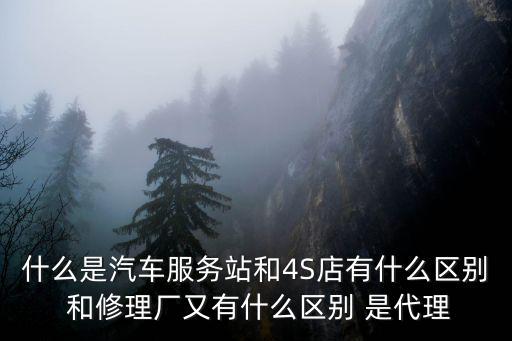 什么是汽車服務站和4S店有什么區別 和修理廠又有什么區別 是代理