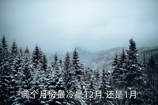 哪個月份最冷是12月 還是1月
