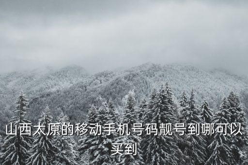 山西太原的移動手機號碼靚號到哪可以買到