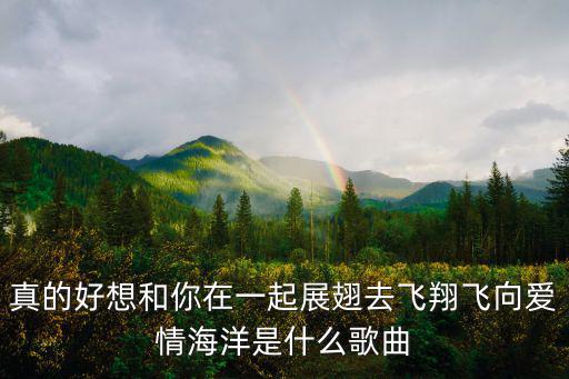 天使戀人，誰知道這句歌詞是哪首歌的真的想要和你一起展翅去飛翔是一個女歌