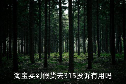 315投訴，淘寶買到假貨去315投訴有用嗎