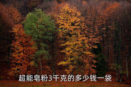 超能皂粉3千克的多少錢一袋