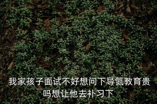  我家孩子面試不好想問下導氮教育貴嗎想讓他去補習下