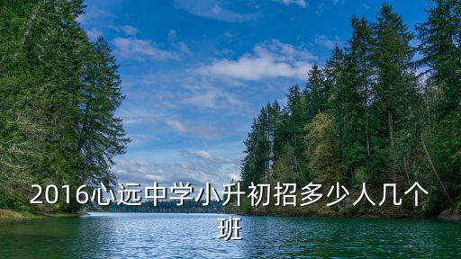 2016心遠中學小升初招多少人幾個班
