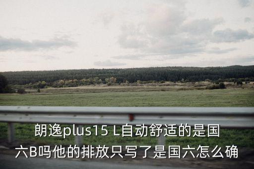 朗逸plus15 L自動舒適的是國六B嗎他的排放只寫了是國六怎么確