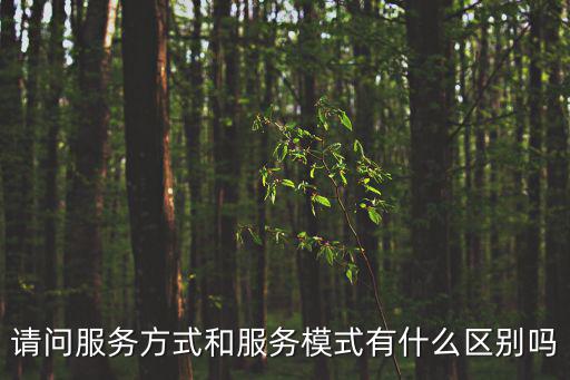 請問服務方式和服務模式有什么區別嗎