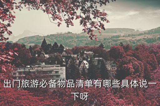 出門旅游必備物品清單有哪些具體說一下呀