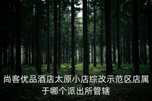 尚客優(yōu)品酒店太原小店綜改示范區(qū)店屬于哪個派出所管轄